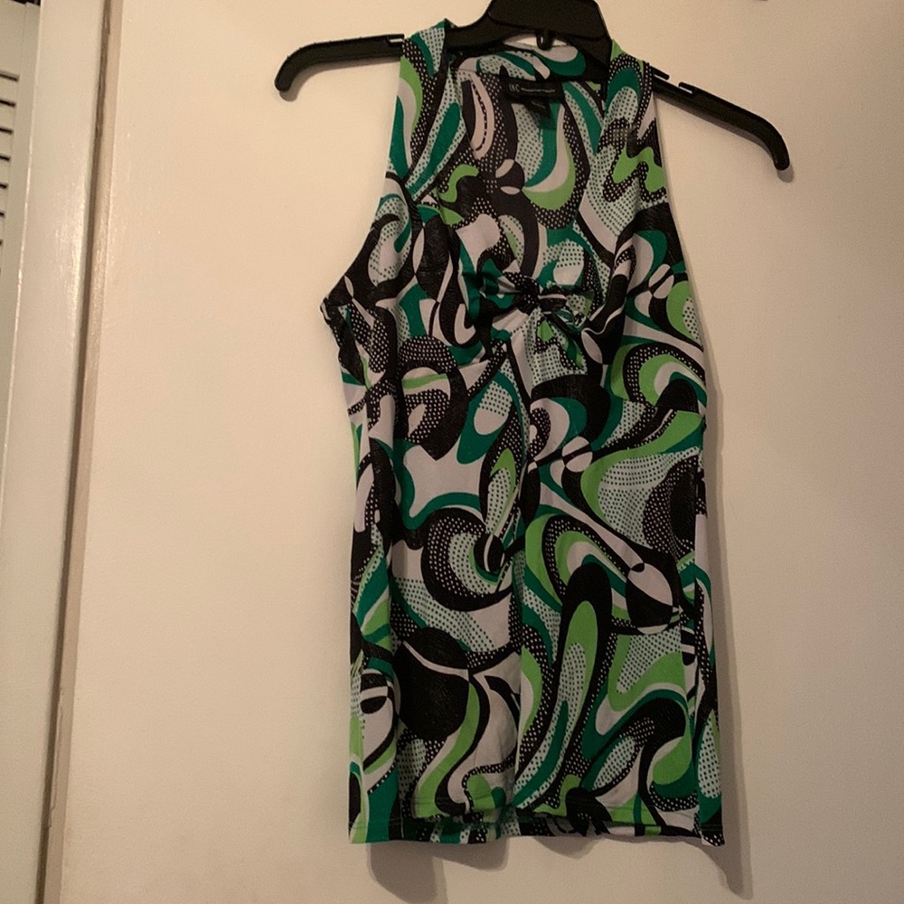 INC halter style sleeveless v neck top